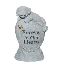 Pet Memorial Ornament With Gold Paw Print - Dog