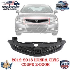 New Replacement Front Grille Assembly Painted Black For 2012-2013 Honda Civic New Replacement Front Grille Assembly Painted Black For 2012-2013 Honda Civic