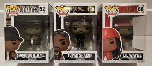 🔥Funko Pop Rocks #86 Lil Wayne #152 Notorious BIG #158 Tupac Vaulted NO TARIFFS