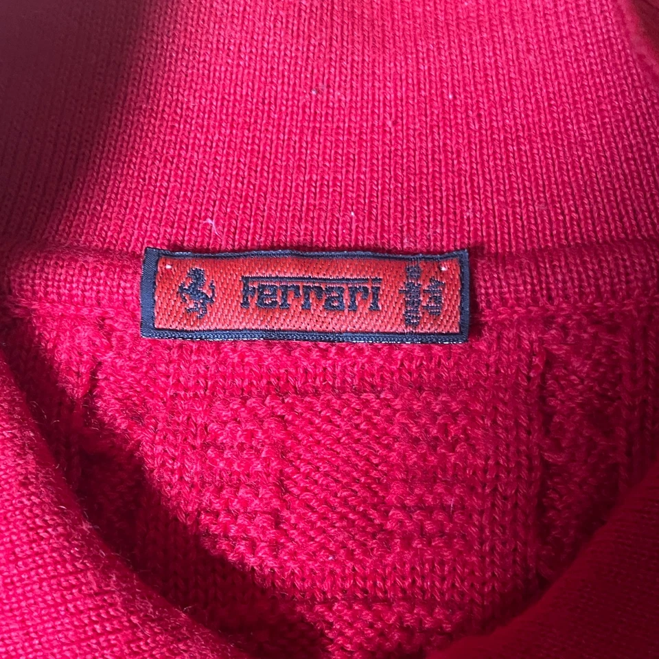 Vintage Ferrari Knit Sweater 80s/90s | Halto Filati Folco Made in Italy | Red M - Image 4 of 4