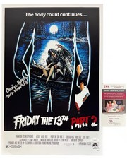 Connie Hogan signed 12x18 Poster Mrs. Voorhees Friday the JSA Authentication