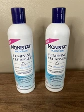 LOT 2-MONISTAT FEMININE CLEANSER With Boric Acid CLEANSES AWAY ODOR 10 FL OZ ea