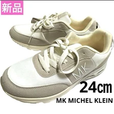 MK Michel Klein Women's Sneakers 24cm White Beige Mint Free Shipping
