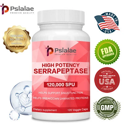 PSLALAE Hochwirksame Serrapeptase 120.000 SPU - entzündungshemmend, unterstützt die