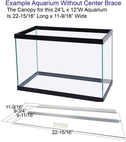 Elegant Glass Canopy for 10-200 Gallon Aquariums | Easy Access & Durable Design - Picture 3 of 4