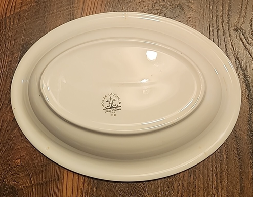 HOMER LAUGHLIN White Oval Platter Relish Serving Dish 12" x 8 3/4" USA - Picture 3 of 13