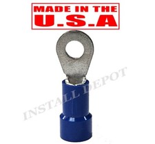 100 pcs BLUE 16-14 AWG WIRE RING TERMINALS 6 STUD EYE ELECTRICAL CONNECTORS USA