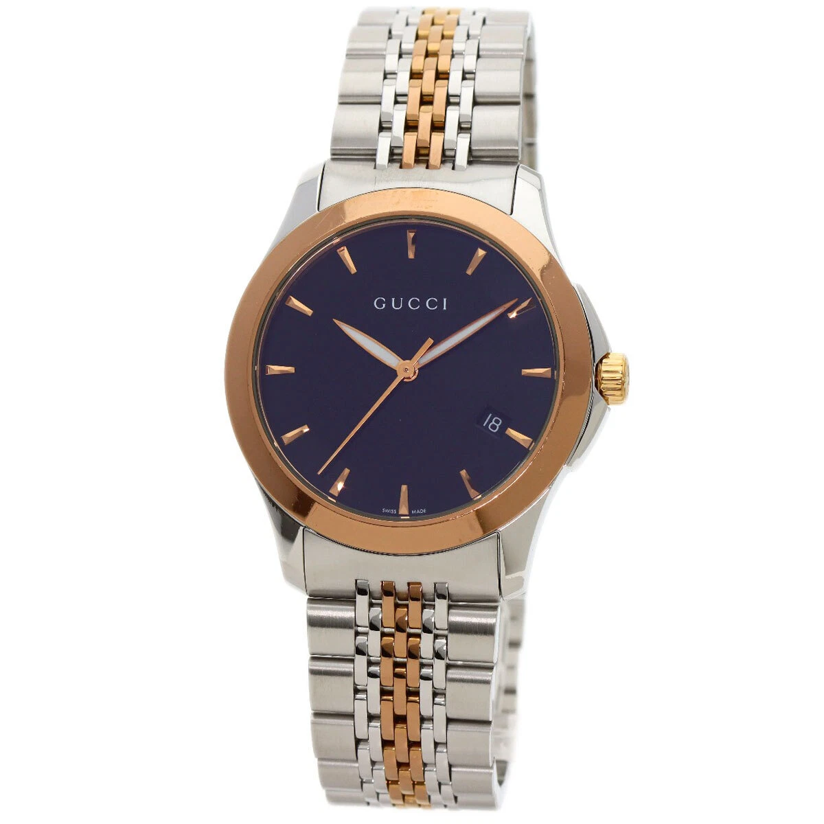 Montres intemporelles GUCCI G 126,4 acier inoxydable/PGP homme