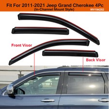 For 2011-2021 Jeep Grand Cherokee In-channel Window Visor Rain Guard Vent Shade For 2011-2021 Jeep Grand Cherokee In-channel Window Visor Rain Guard Vent Shade