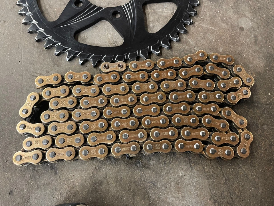 Roda dentada 13-17 Kawasaki Ninja 650 ex650 650r Vortex corrente de ouro 520 48T 14 15 16 - Imagem 3 de 3