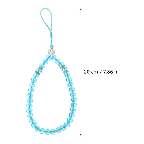 2 Pcs Mobile Phone Straps Crystal Chain Pearl Beaded Cell Lanyard - Zdjęcie 7 z 12