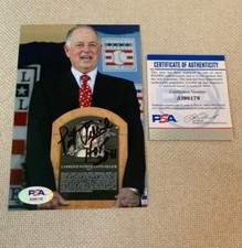 2011 BASEBALL HALL OF FAME INDUCTION- PAT GILLICK AUTOGRAPH 4x6 PHOTO #2 PSA/DNA