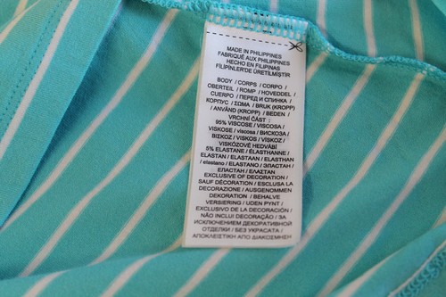 $70 NWT Ralph Lauren Women Blue Striped Sleeveless V Neck Blouse T-shirt Size PM - 第 9/11 張圖片