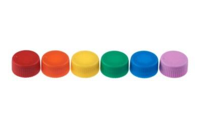 CELLTREAT CAP ONLY, Screw Top Micro Tube Cap, O-Ring, Opaque, Assorted #230841A