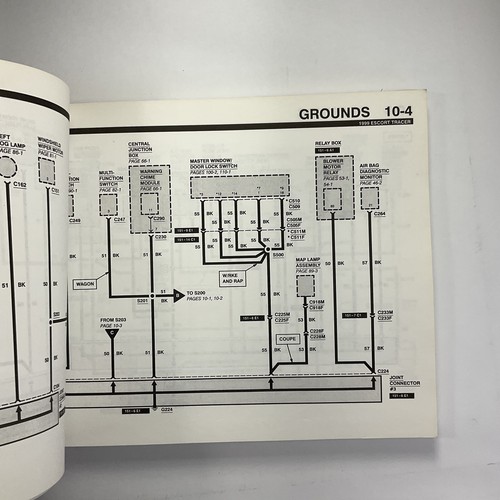 1999 Ford Escort Tracer WIRING DIAGRAM service shop electrical ORIGINAL manual - Bild 9 von 10