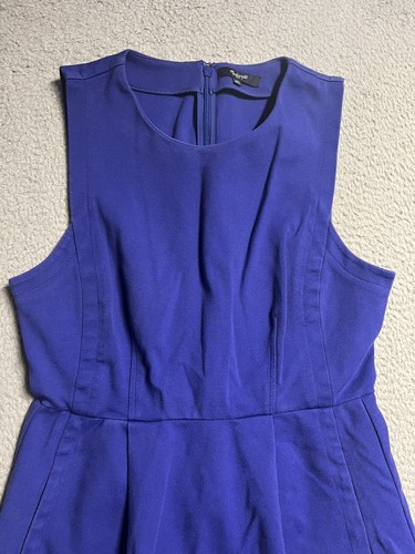 Madewell Mini Dress Women 12 Royal Blue Fit Flare Sleeveless Party Casual - Picture 10 of 21