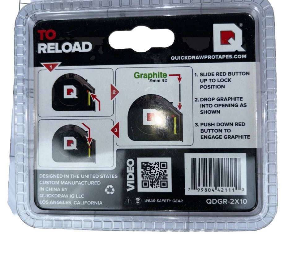 Lot of (3) QUICKDRAW QDGR-2X10 Graphite Refills ~ NEW - Image 2 of 2