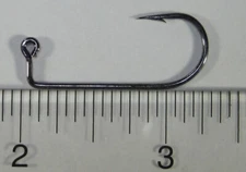 100 Round bend Jig Hooks Black Nickel Finish 1/0 90° Needle Point Extra Strong