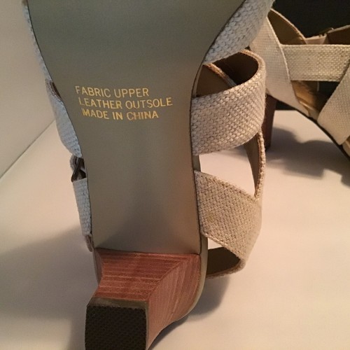 Vintage LIFE STRIDE Tan Ivory Strappy Fabric Sandals 6 M **NEW**old Stock. 👀 - Picture 4 of 6