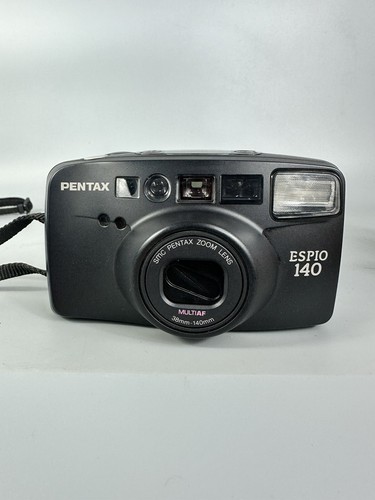 Pentax Espio 140 fotocamera 35mm pellicola punta e scatta grigia - testata e funzionante - Foto 7 di 10