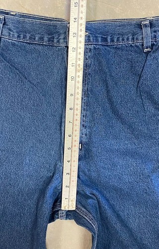 #126 Original Loose Fit Carhartt Carpenter Blue Jeans Measurements 40x30 - Picture 2 of 10