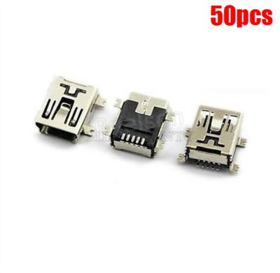 50Pcs Female 5-Pin Smt Smd Socket Jack Connector Port Pcb Board Mini Type B U in