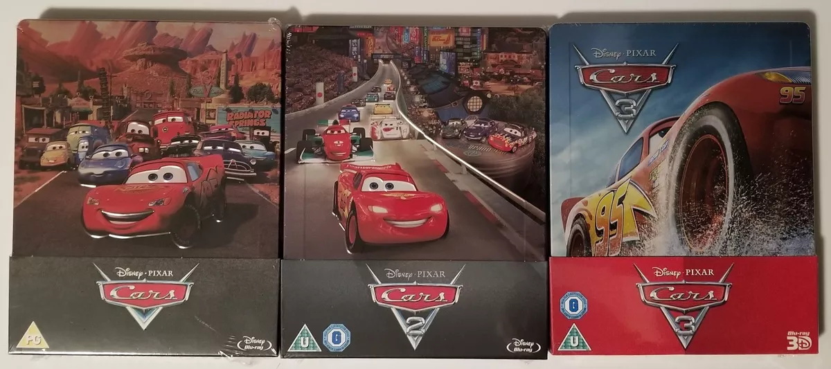 RARE Disney Pixar Cars 1, 2 & 3 3D Blu-Ray Limited Edition
