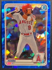 Jordyn Adams 2020 Bowman Chrome Sapphire RC Rookie Prospect Base ANGELS 8
