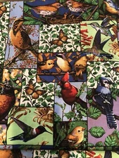 Creative Cuts Various Birds Print 100% Cotton Fabric Prints 2 Yards