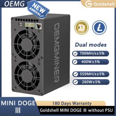 Goldshell Mini Doge Ⅲ ASIC Doge & LTC Amazon.com: New Goldshell Mini Doge 3 Ⅲ Miner for Doge Coin
