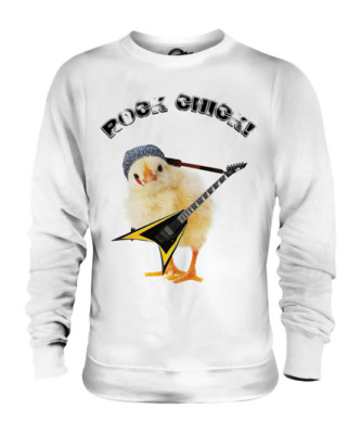 ROCK CHICK UNISEX FUNNY SWEATER ROCKER GUITAR GRUNGE METAL T SHIRT TEE