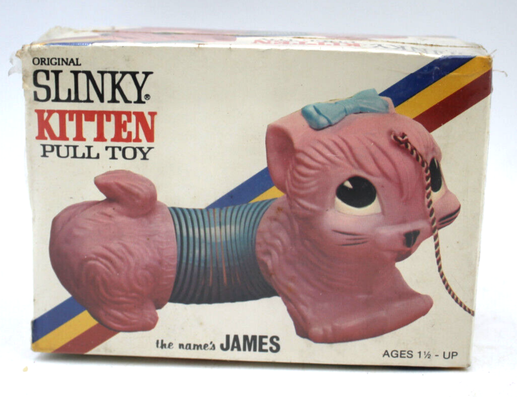 Vintage Original Slinky Kitten Pull Toy #480 James