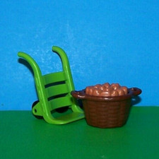 Playmobil 5341 Basket Potatoes & Hand Truck Victorian Vegetables Produce Stand