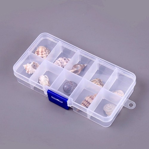 Clear Plastic Storage Box 10 Compartment with Sealing Lid Container for Case - Picture 3 of 14