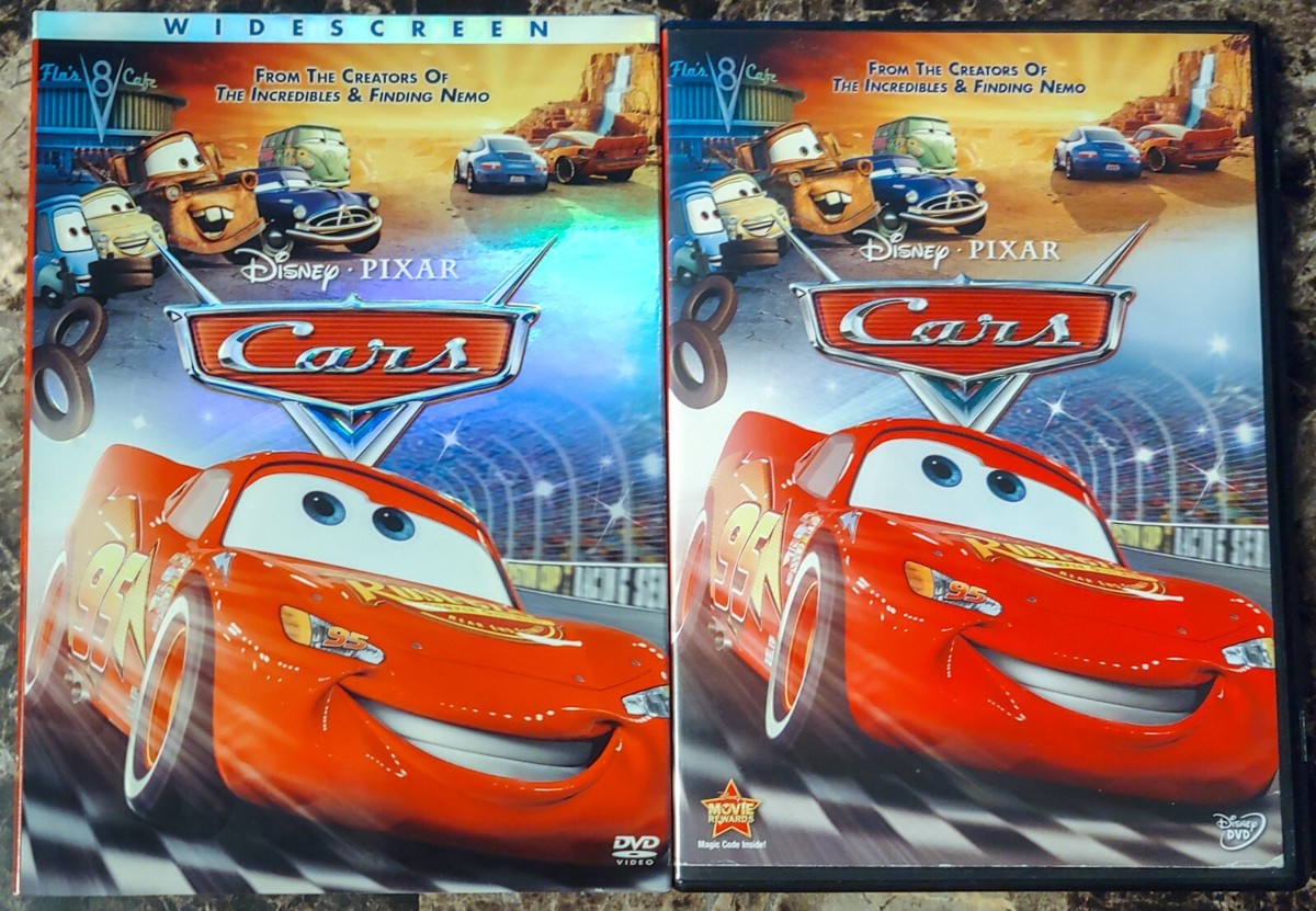 Cars (DVD, 2006, Widescreen w Embossed Slipcover & Insert Guide