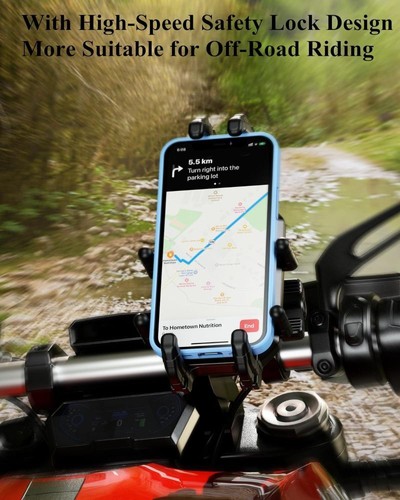 360° Motorrad Handyhalterung mit Vibrationsdämpfer für 4,7-7,2 Handy Halterung - Zdjęcie 11 z 16