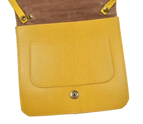 Vintage Leder Schultertasche exotisch Schlangenleder Patchwork Clutch Furst & Mooney - Bild 5 von 12