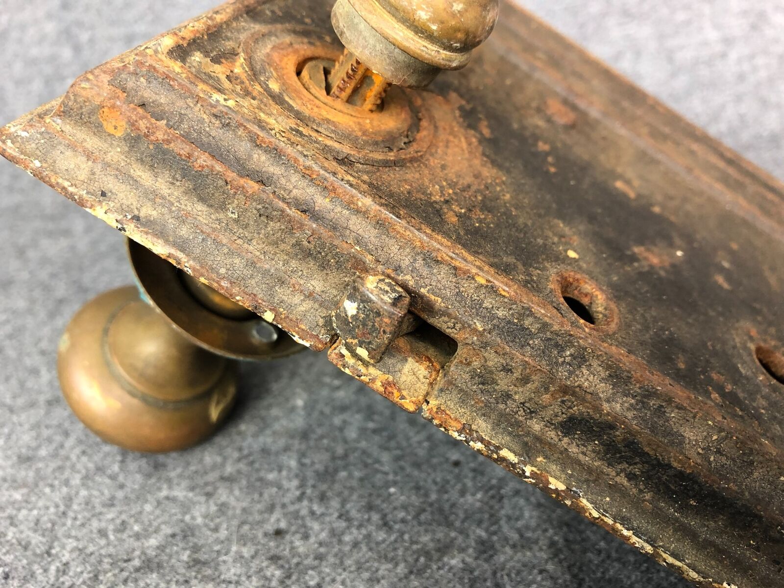 Antique Brass Closet Door Knobs Lock Hardware NO KEY