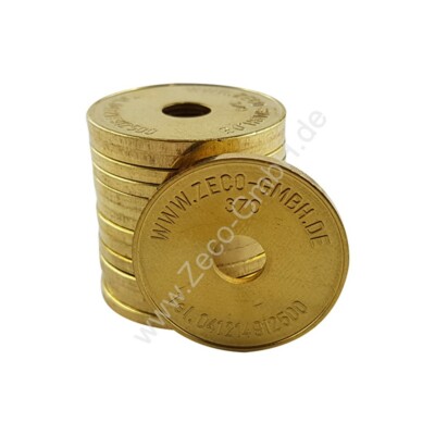 50 x Waschmarken WM2, Wertmarke 24mm x 1,8mm, kompatibel mit Miele WM2 1699370