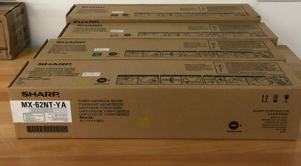 Sharp MX-62NT Toner Cartridge Set for use in MX6420N 6500 Sharp MX-62NT Toner Cartridge Set for use in MX6420N 6500