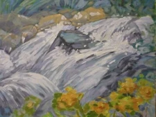 new oil painting landscape water spring 18x24 original Hamilton impression