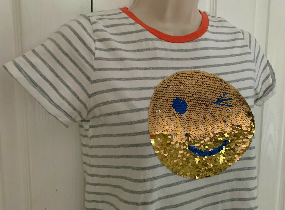 flip sequin emoji shirt