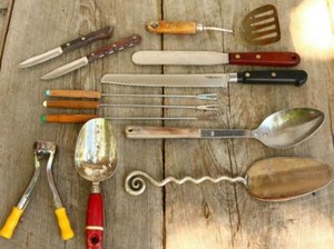 Vintage Unusual Kitchen Equipment Weird Odd Spoons Utensils Estate