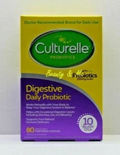 Culturelle Digestive Health Probiotic with 100% Lactobacillus GG, 80 Capsules