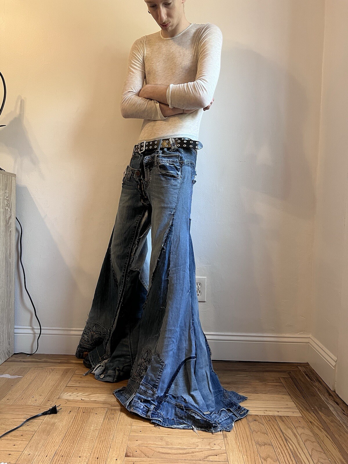 Handmade Vintage Designer Patchwork Pants - image 5