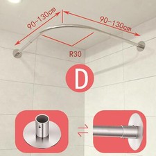 Stainless Steel Shower Curtain Rail for Drawing Room Bathtub Corner