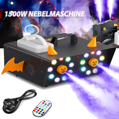 1500W RGB máquina de niebla efecto humo 18 LED luz de escenario discoteca espectáculo fiesta de Pascua - Imagen 1 de 14