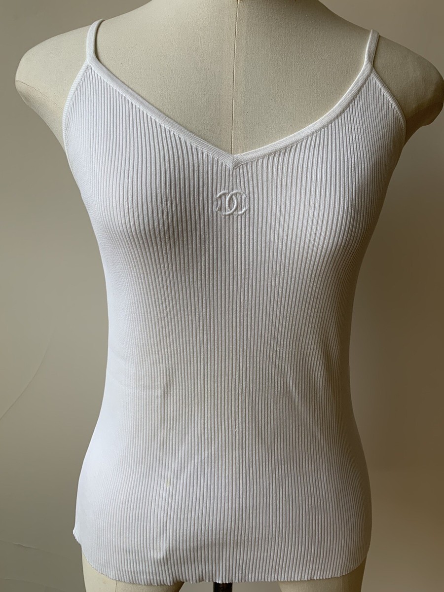 CHANEL ホワイトリボンキャミソール Chanel Camisole White Size42 | eBay