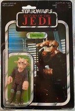 VINTAGE KENNER PALITOY STAR WARS 1983 ROTJ REE-YEES DEBUT 65-A BACK CLEAR BUBBLE