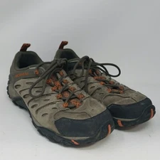 Merrell Mens 8.5 Shoes Crosslander 2 Hiking Boulder Apricot Trail Suede Lace Up